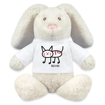 meow! weiss - MiniFeet® RecycelHase® Creme - Weiß - Vorne