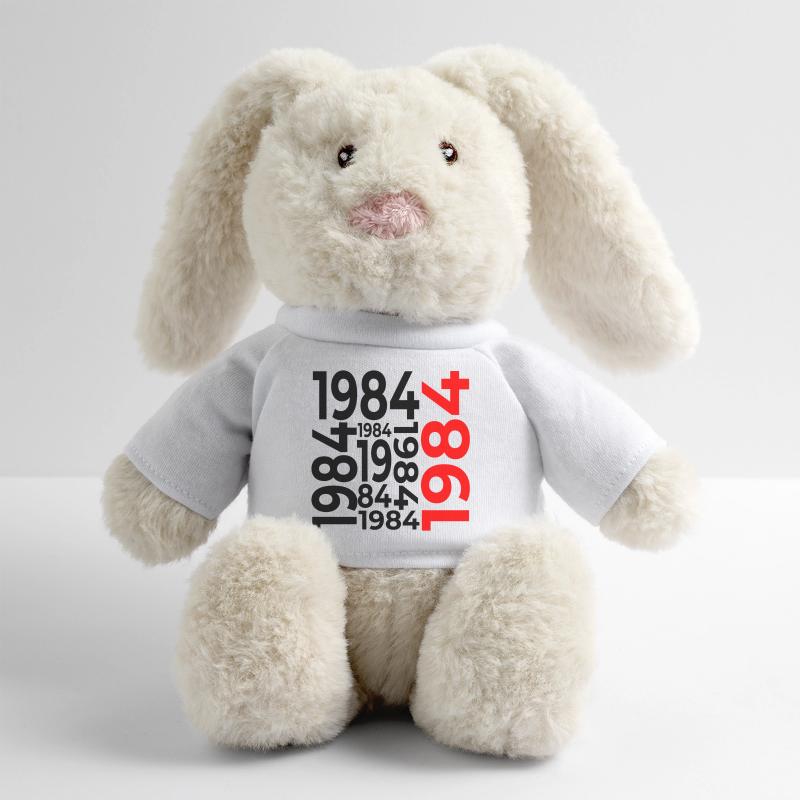 42e anniversaire 1984 Lapin en peluche recyclé MiniFeet® Crème
