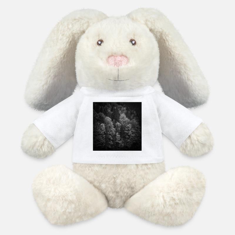 Trees Autumn Bavaria Eibsee Zugspitze Poster - MiniFeet® RecycelHase® Bunny Cream - white