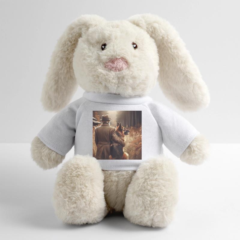 German Shepherd Art MiniFeet® RecycelHase® Bunny Cream