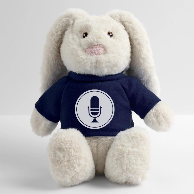 Podcast Microphone Icon MiniFeet® RecycelHase® Bunny Cream