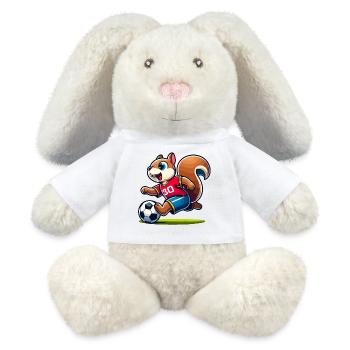 Scamper Striker: Das Fußball-Eichhörnchen - MiniFeet® RecycelHase® Creme - Weiß - Vorne