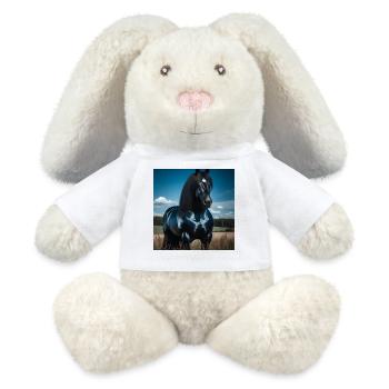 Mighty Black Horse - MiniFeet® RecycelHase® Bunny Cream - white - Front