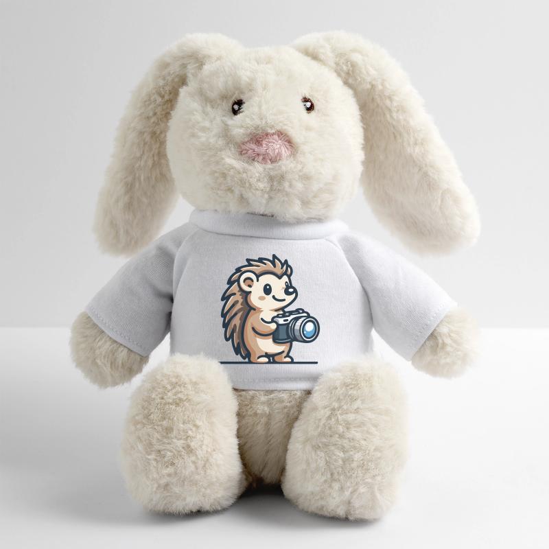 Instantané Hérisson : Le copain Shutterbug Lapin en peluche recyclé MiniFeet® Crème