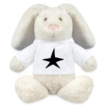 stern symbol form nacht - MiniFeet® RecycelHase® Creme - Weiß - Vorne