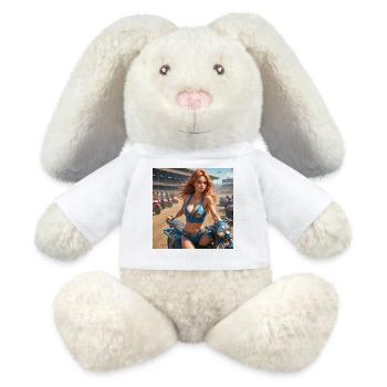Dirt Track Diva - MiniFeet® RecycelHase® Creme - Weiß - Vorne