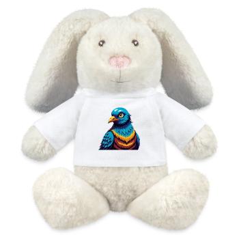 Taube Bunte Kawaii Cartoon Figur Clipart - MiniFeet® RecycelHase® Creme - Weiß - Vorne