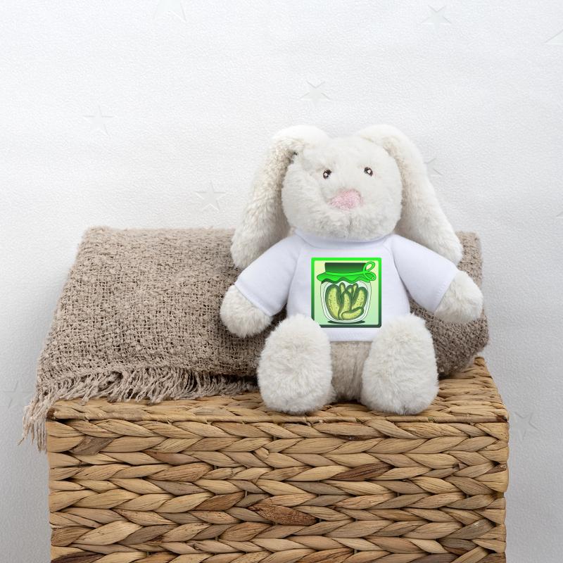 CORNICHONS, CORNICHONS, SALADE DE CONCOMBRE, CONCOMBRE Lapin en peluche recyclé MiniFeet® Crème