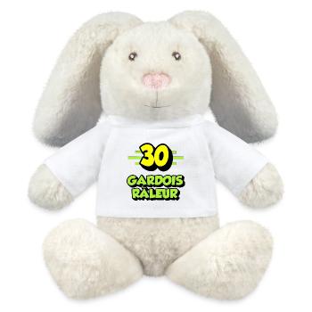 Gardois râleur - Lapin en peluche recyclé MiniFeet® Crème - blanc - Devant