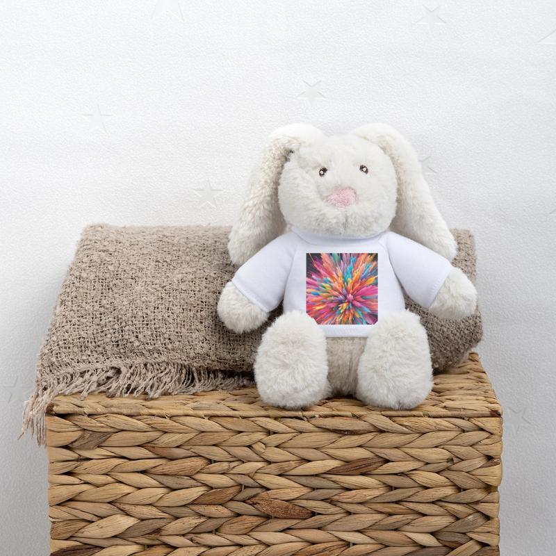 Explosion de couleurs Lapin en peluche recyclé MiniFeet® Crème