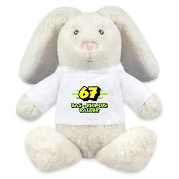 Bas-Rhinois râleur - Lapin en peluche recyclé MiniFeet® Crème - blanc - Devant