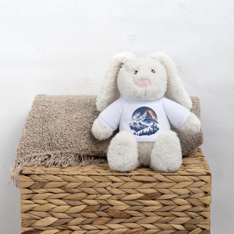 Graphismes de snowboard Lapin en peluche recyclé MiniFeet® Crème
