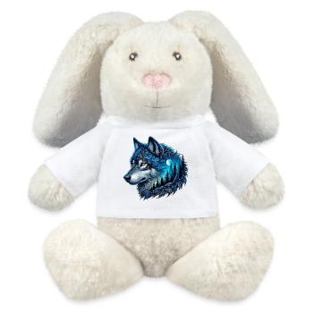 Loup - Lapin en peluche recyclé MiniFeet® Crème - blanc - Devant