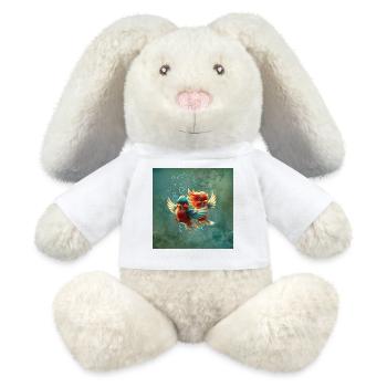 Liebesmelodie von zarten Vögeln. - MiniFeet® RecycelHase® Creme - Weiß - Vorne