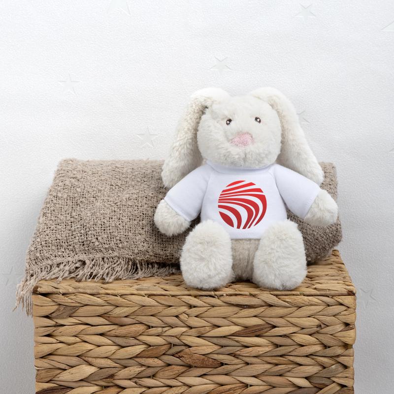 Psychedelic Pattern Red Gradient MiniFeet® RecycelHase® Bunny Cream