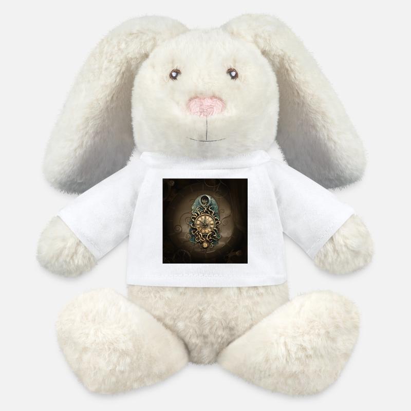 The mysterious steampunk movement. - MiniFeet® RecycelHase® Bunny Cream - white
