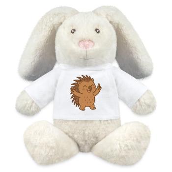 Tanzendes Stachelfell - MiniFeet® RecycelHase® Creme - Weiß - Vorne