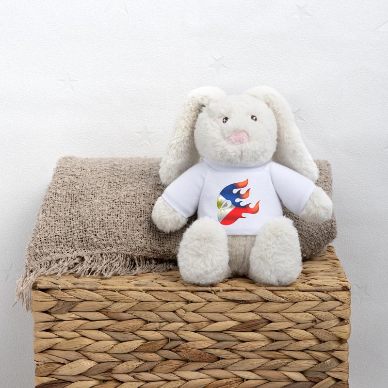 Drapeau des Philippines - Philippines - Ninja Lapin en peluche recyclé MiniFeet® Crème