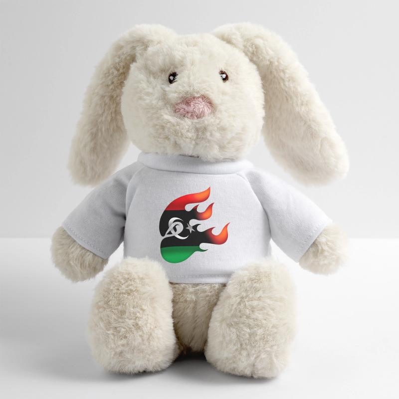 Drapeau de la Libye - Libye - Ninja Lapin en peluche recyclé MiniFeet® Crème