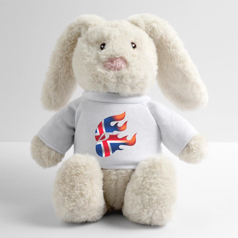 Drapeau de l’Islande - Islande - Ninja Lapin en peluche recyclé MiniFeet® Crème