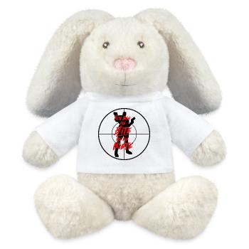 Gamer Elite du Niete Spruch - Lapin en peluche recyclé MiniFeet® Crème - blanc - Devant