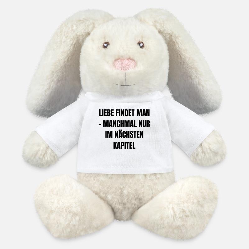 Love is found - sometimes only in the next chapter - MiniFeet® RecycelHase® Bunny Cream - white