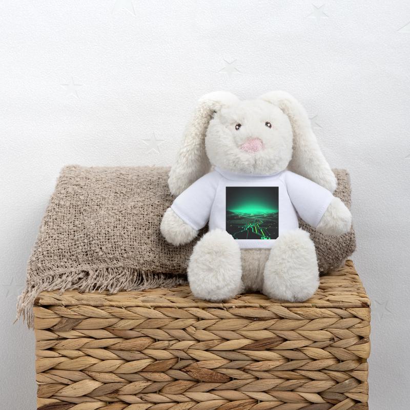 Neon Tech Stadtsilhouette MiniFeet® RecycelHase® Creme