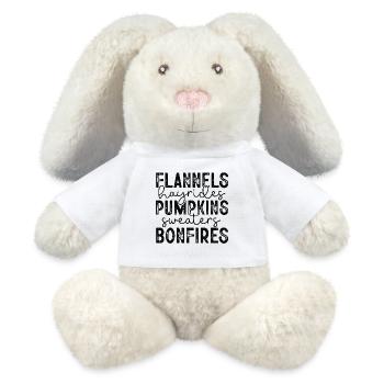 Halloween Pumpkin Cheer - MiniFeet® RecycelHase® Bunny Cream - white - Front