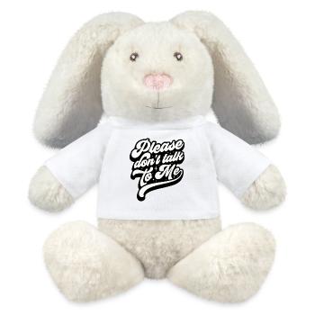 Stylisches Textmotiv für einen entspannten Style - MiniFeet® RecycelHase® Creme - Weiß - Vorne