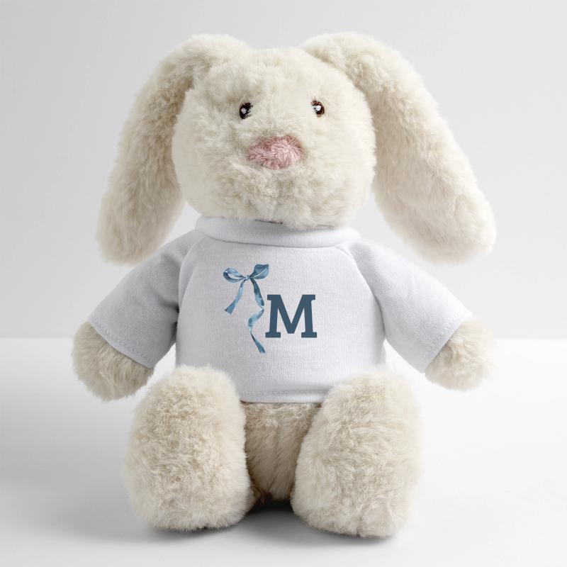 Monogramm m Geschenkidee MiniFeet® RecycelHase® Creme