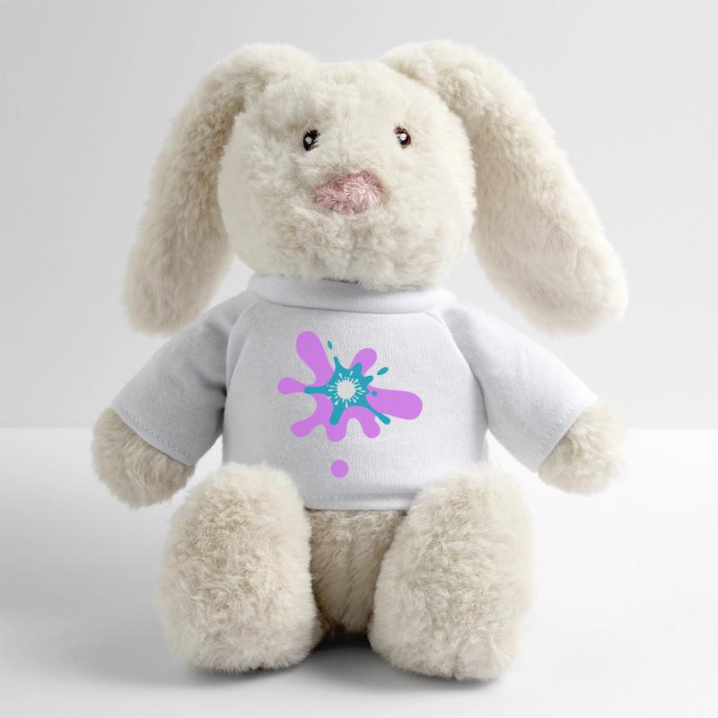 Abstract Paint Splash Print MiniFeet® RecycelHase® Bunny Cream