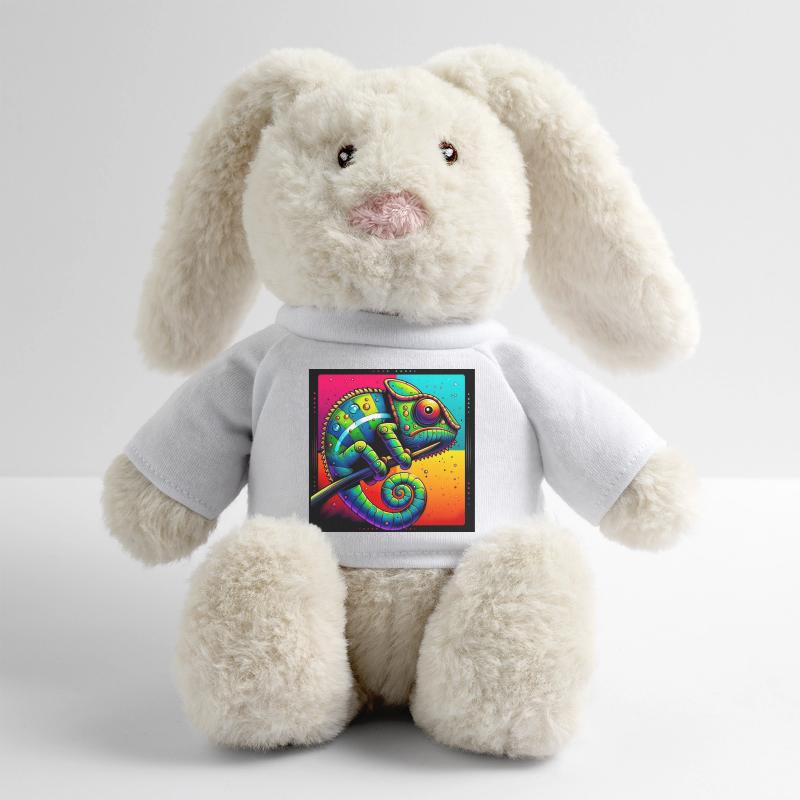 caméléon Lapin en peluche recyclé MiniFeet® Crème