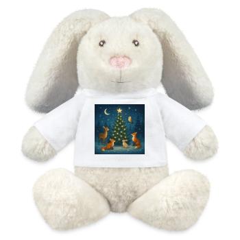 Winterwald Tierkreis am Baum - MiniFeet® RecycelHase® Creme - Weiß - Vorne