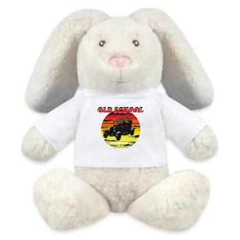 Old School Sunset Car - MiniFeet® RecycelHase® Creme - Weiß - Vorne