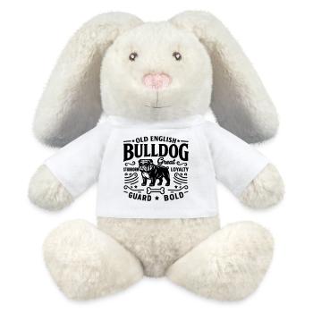 Vieux anglais Bulldog Bully Dog Pet - Lapin en peluche recyclé MiniFeet® Crème - blanc - Devant