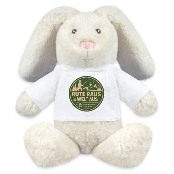 Rute Raus & Welt Aus Patch - MiniFeet® RecycelHase® Creme - Weiß - Vorne