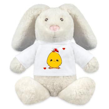 Christmas Chick Christmas Heart - MiniFeet® RecycelHase® Bunny Cream - white - Front