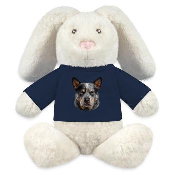 Grey-haired dog portrait - MiniFeet® RecycelHase® Bunny Cream - french navy - Front