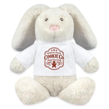 Nordpol Cookie Co Logo mit Lebkuchen - MiniFeet® RecycelHase® Creme - Weiß - Vorne
