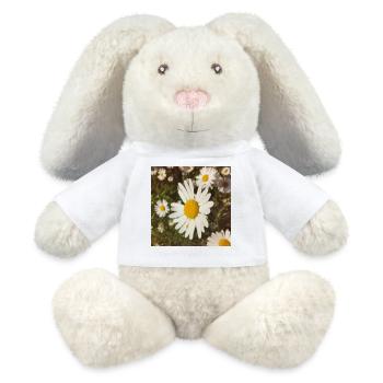 Gänseblümchen Sonnenlicht - MiniFeet® RecycelHase® Creme - Weiß - Vorne