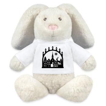 Schwibbogen Scandinavie - Lapin en peluche recyclé MiniFeet® Crème - blanc - Devant