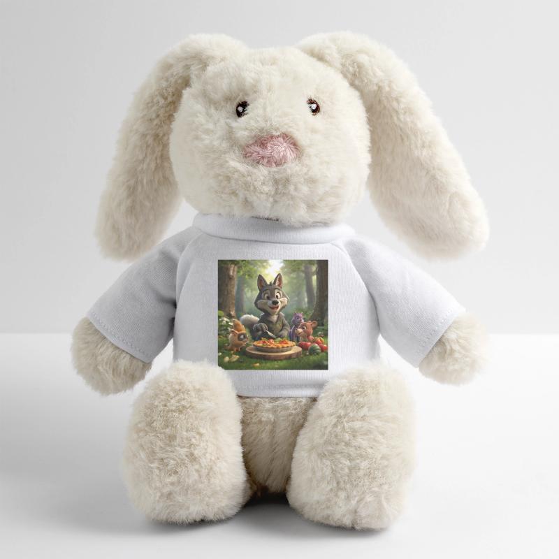 wolf, grey wolf, plush wolf MiniFeet® RecycelHase® Bunny Cream