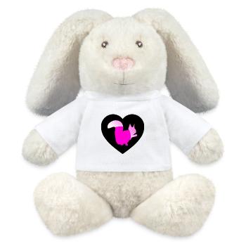 Écureuil - Lapin en peluche recyclé MiniFeet® Crème - blanc - Devant