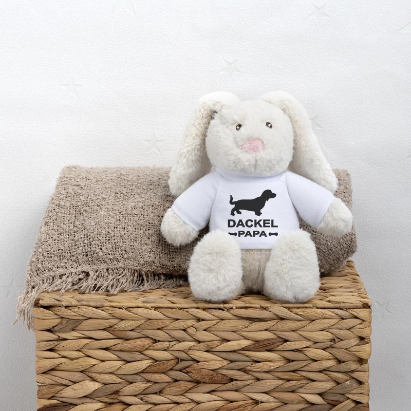 Teckel Lapin en peluche recyclé MiniFeet® Crème