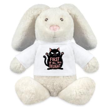 Tout d’abord, je suis un vrai plaisir - Lapin en peluche recyclé MiniFeet® Crème - blanc - Devant