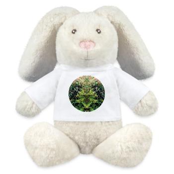 Des créatures de la nature dans les roseaux - Lapin en peluche recyclé MiniFeet® Crème - blanc - Devant