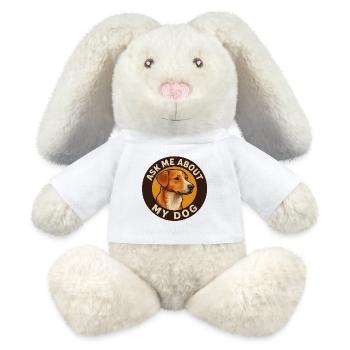 Ask_me_about_my_Dog_Design_ - Lapin en peluche recyclé MiniFeet® Crème - blanc - Devant
