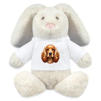 Cocker Spaniel - Lapin en peluche recyclé MiniFeet® Crème - blanc - Devant
