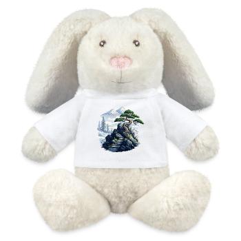 Escalier de montagne vers Pines - Lapin en peluche recyclé MiniFeet® Crème - blanc - Devant