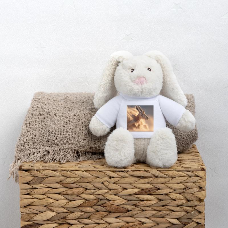 Antilope dans une tempête de sable – Vitesse et instinct Lapin en peluche recyclé MiniFeet® Crème